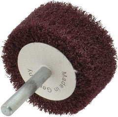 Value Collection - 2" Diam x 1" Face Width, Medium Aluminum Oxide Nonwoven Mounted Flap Wheel - 1/4" Shank Mount, 13,700 Max RPM - Apex Tool & Supply