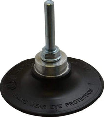 Standard Abrasives - 3" Diam Quick-Change Type S Disc Backing Pad - 1/4" Shank Diam, Medium Density, 20,000 RPM, SocAtt Compatible - Apex Tool & Supply