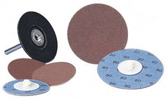 Standard Abrasives - 1" Disc Diam, 100 Grit, Aluminum Oxide Quick Change Disc - Type R Attaching System, Coated, Brown, Fine Grade, 40,000 RPM - Apex Tool & Supply