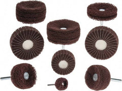 Superior Abrasives - 4 Piece Stem Mounted Wheel Kit - 120, 180 & 320 Grit, Fine, Very Fine & Extra Fine Grade, Mounted on 1/4" Shank - Apex Tool & Supply
