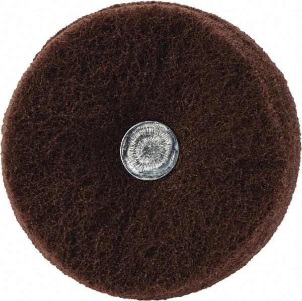 Superior Abrasives - 3" Diam x 1" Face Width, Very Fine Aluminum Oxide Nonwoven Mounted Flap Wheel - 1/4" Shank Mount, Interleaf, 8,000 Max RPM - Apex Tool & Supply