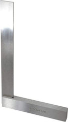 Value Collection - 10-1/2" Blade Length, 6-3/8" Base Length Steel Square - 0.0004" Accuracy, Beveled Edge - Apex Tool & Supply