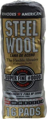 Value Collection - Finest Grit, Grade 0000 Steel Wool Pad - 4" Long x 3" Wide - Apex Tool & Supply