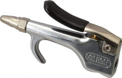 Coilhose Pneumatics - 150 Max psi High Volume Safety Nozzle Thumb Lever Blow Gun - 1/4 NPT Inlet, Chrome Plated Zinc - Apex Tool & Supply