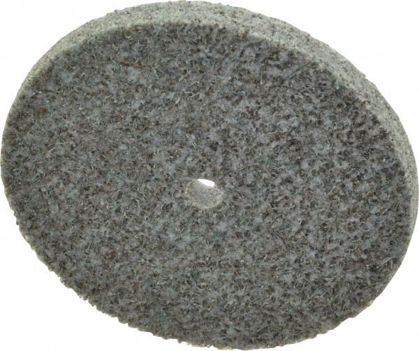 Standard Abrasives - 3" Diam, 1/4" Face Width, 1/4" Center Hole, Coarse Grade, Aluminum Oxide Deburring Wheel - Apex Tool & Supply