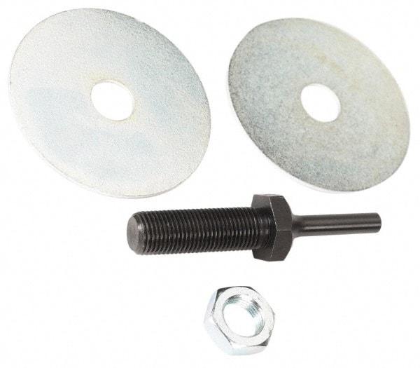 Value Collection - Deburring Wheel Mandrel - Compatible with 6" Diam x 1/4" Shank Diam Deburring Wheels - Apex Tool & Supply