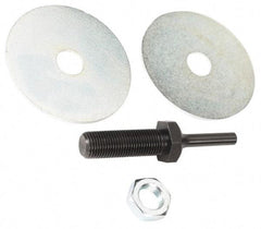 Value Collection - Deburring Wheel Mandrel - Compatible with 6" Diam x 1/4" Shank Diam Deburring Wheels - Apex Tool & Supply