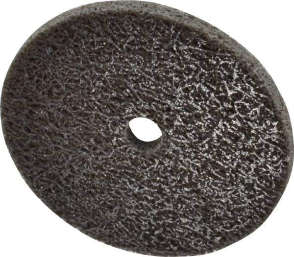 Standard Abrasives - 2" Diam, 1/8" Face Width, 1/4" Center Hole, Medium Grade, Aluminum Oxide Deburring Wheel - Unitized, Hard Density 8 Grade, 22,000 RPM - Apex Tool & Supply