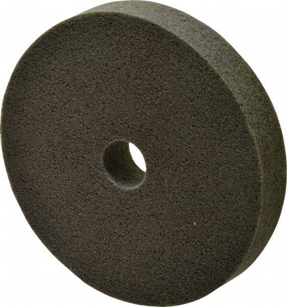 Standard Abrasives - 6" Diam, 1" Face Width, 1" Center Hole, Fine Grade, Aluminum Oxide Deburring Wheel - Unitized, Soft/Medium Density 6 Grade, 5,000 RPM - Apex Tool & Supply