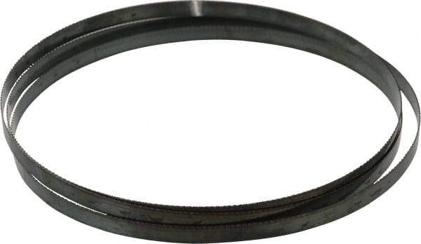 Disston - 24 TPI, 7' 9-1/2" Long x 1/2" Wide x 0.025" Thick, Welded Band Saw Blade - Carbon Steel, Toothed Edge, Raker Tooth Set, Flexible Back, Contour Cutting - Apex Tool & Supply