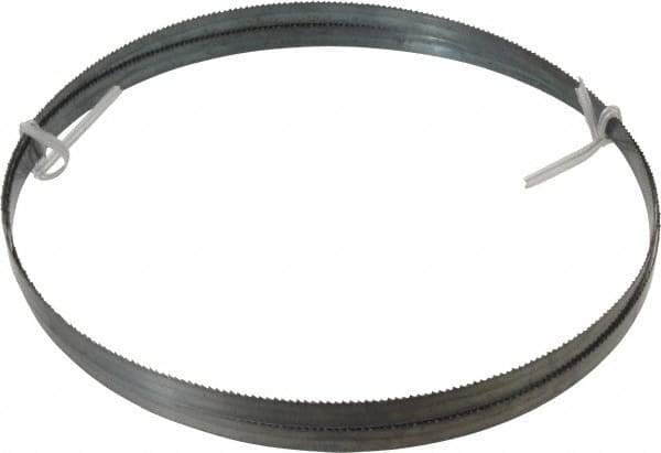 Disston - 10 TPI, 8' Long x 1/2" Wide x 0.025" Thick, Welded Band Saw Blade - Carbon Steel, Toothed Edge, Raker Tooth Set, Flexible Back, Contour Cutting - Apex Tool & Supply