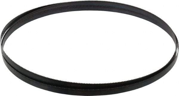 Disston - 4 TPI, 10' Long x 1/2" Wide x 0.025" Thick, Welded Band Saw Blade - Carbon Steel, Toothed Edge, Raker Tooth Set, Flexible Back, Contour Cutting - Apex Tool & Supply