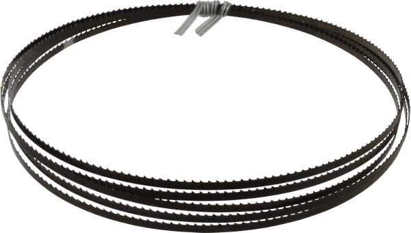 Disston - 6 TPI, 12' 6" Long x 1/4" Wide x 0.025" Thick, Welded Band Saw Blade - Carbon Steel, Toothed Edge, Raker Tooth Set, Flexible Back, Contour Cutting - Apex Tool & Supply