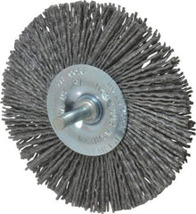 Dico - 4" OD, Crimped Nylon Wheel Brush - 3/8" Face Width - Apex Tool & Supply