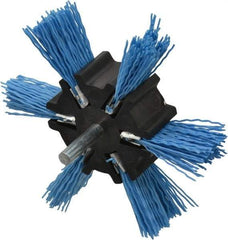 Dico - 4" OD, 1/4" Shank Diam, Nylon Wheel Brush - 1/4" Shank, 240 Grit - Apex Tool & Supply