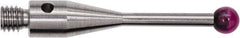 Renishaw - 0.1181 Inch Ball Diameter, Stainless Steel Stem, M3 Thread, Ruby Point Ball Tip CMM Stylus - 0.5787 Inch Working Length, 0.0591 Inch Stem Diameter, 0.8268 Inch Overall Length - Apex Tool & Supply
