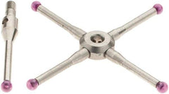 Renishaw - 0.08 Inch Ball Diameter, Stainless Steel Stem, M2 Thread, Ruby Point Ball Tip CMM Stylus - 0.4724 Inch Working Length, 0.05 Inch Stem Diameter, 19.2 mm Overall Length - Apex Tool & Supply