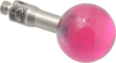 Renishaw - 0.315 Inch Ball Diameter, Stainless Steel Stem, M2 Thread, Ruby Point Ball Tip CMM Stylus - 0.4331 Inch Working Length, 0.0984 Inch Stem Diameter, 0.3937 Inch Overall Length - Apex Tool & Supply