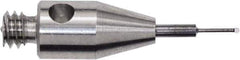 Renishaw - 0.0118 Inch Ball Diameter, Carbide Stem, M2 Thread, Ruby Point Ball Tip CMM Stylus - 0.0787 Inch Working Length, 0.01 Inch Stem Diameter, 0.3937 Inch Overall Length - Apex Tool & Supply