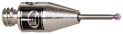 Renishaw - 0.0276 Inch Ball Diameter, Carbide Stem, M2 Thread, Ruby Point Ball Tip CMM Stylus - 0.1575 Inch Working Length, 0.0197 Inch Stem Diameter, 0.3937 Inch Overall Length - Apex Tool & Supply