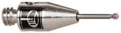 Renishaw - 0.0276 Inch Ball Diameter, Carbide Stem, M2 Thread, Ruby Point Ball Tip CMM Stylus - 0.1575 Inch Working Length, 0.0197 Inch Stem Diameter, 0.3937 Inch Overall Length - Apex Tool & Supply