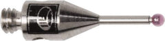 Renishaw - 0.0394 Inch Ball Diameter, Stainless Steel Stem, M2 Thread, Ruby Point Ball Tip CMM Stylus - 0.1772 Inch Working Length, 0.028 Inch Stem Diameter, 0.3937 Inch Overall Length - Apex Tool & Supply