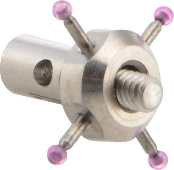 Renishaw - 0.04 Inch Ball Diameter, Carbide Stem, M2 Thread, Ruby Point Ball Tip CMM Stylus - 0.028 Inch Stem Diameter, 7.5 mm Overall Length - Apex Tool & Supply