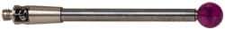 Renishaw - 0.1575 Inch Ball Diameter, Carbide Stem, M2 Thread, Ruby Point Ball Tip CMM Stylus - 1.1811 Inch Working Length, 0.0787 Inch Stem Diameter, 1.1811 Inch Overall Length - Apex Tool & Supply