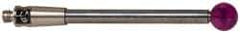 Renishaw - 0.1575 Inch Ball Diameter, Carbide Stem, M2 Thread, Ruby Point Ball Tip CMM Stylus - 1.1811 Inch Working Length, 0.0787 Inch Stem Diameter, 1.1811 Inch Overall Length - Apex Tool & Supply
