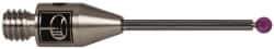 Renishaw - 0.0591 Inch Ball Diameter, Carbide Stem, M3 Thread, Ruby Point Ball Tip CMM Stylus - 1/2 Inch Working Length, 0.0394 Inch Stem Diameter, 0.7874 Inch Overall Length - Apex Tool & Supply