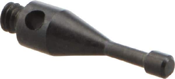 Renishaw - 0.06 Inch Ball Diameter, Silver Steel Stem, M2 Thread, Steel Point Disc Tip CMM Stylus - 0.0492 Inch Working Length, 0.0394 Inch Stem Diameter, 0.4232 Inch Overall Length - Apex Tool & Supply