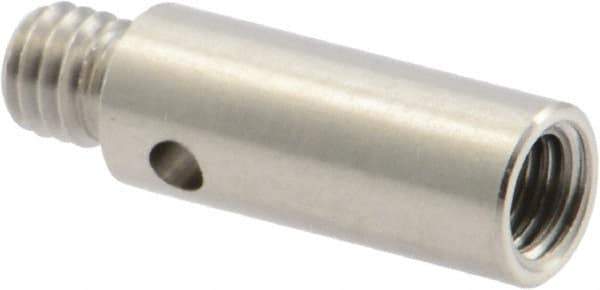 Renishaw - M3 Female and Male Connection, 0.1575 Inch Stem Diameter, Stainless Steel, CMM Stylus Extension - 0.3937 Inch Overall Length, For Use with M3 Threaded Stylus Range - Apex Tool & Supply