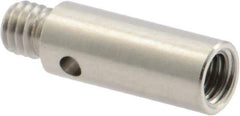 Renishaw - M3 Female and Male Connection, 0.1575 Inch Stem Diameter, Stainless Steel, CMM Stylus Extension - 0.3937 Inch Overall Length, For Use with M3 Threaded Stylus Range - Apex Tool & Supply