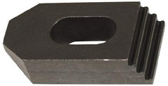 Jergens - 1/2" Stud, Low Carbon Steel, Plain Strap Clamp - 2" Travel, 6" OAL x 1-1/4" Wide x 7/8" High, Black Oxide Finish, Tapered Nose - Apex Tool & Supply