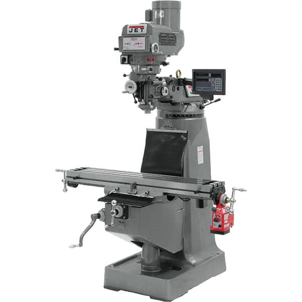Jet - 9 x 49" 3 hp 230/460V Variable Speed Pulley Control 3 Phase Knee Milling Machine - Apex Tool & Supply