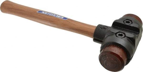 Vaughan Bushnell - 4-1/2 Lb Head 2" Face Rawhide Rawhide Split Head Hammer - Wood Handle - Apex Tool & Supply
