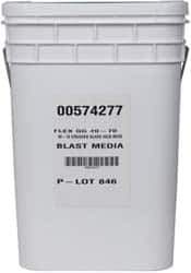 Made in USA - Coarse/Medium Grade Crushed Glass - 40 to 70 Grit, 50 Lb Pail - Apex Tool & Supply