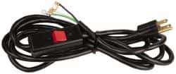 Gast - 1/3 HP Power Cord Assembly with Switch - 10 Ft. Long, 115-1 Voltage - Apex Tool & Supply
