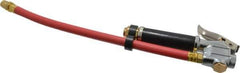 Acme - 120 Max psi Open Check Zinc Inflator Gauge - Straight Push On Chuck, 1/4 FPT, 10 to 120 psi Pressure Range - Apex Tool & Supply