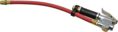 Acme - 90 Max psi Open Check Zinc Inflator Gauge - Straight Push On Chuck, 1/4 FPT, 10 to 90 psi Pressure Range - Apex Tool & Supply