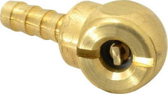 Acme - Open Check Brass Air Chuck - Ball Foot Chuck, 1/4 Barbed - Apex Tool & Supply