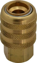 Acme - Open Check Brass Air Chuck - Lock On Chuck, 1/4 FPT - Apex Tool & Supply