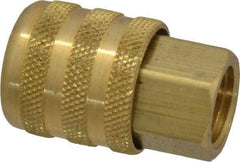 Acme - Closed Check Brass Air Chuck - Lock On Chuck, 1/4 FPT - Apex Tool & Supply