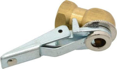Acme - Open Check Brass/Steel Air Chuck - Ball Foot with Clip Chuck, 1/4 FPT - Apex Tool & Supply