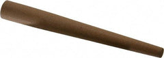 Norton - 4" Long x 1/2" Diam x 1/4" Thick, Aluminum Oxide Sharpening Stone - Round Tapered, Medium Grade - Apex Tool & Supply