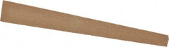 Norton - 4" Long x 1/2" Wide x 1/4" Thick, Aluminum Oxide Sharpening Stone - Triangle Tapered, Medium, Fine Grade - Apex Tool & Supply
