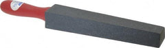 Norton - 1-1/4" Wide x 14" OAL, Silicon Carbide Sharpening Stone - Taper, Coarse Grade, 180 Grit - Apex Tool & Supply