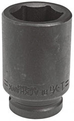 Blackhawk by Proto - 3/4" Drive 1-1/8" Deep Impact Socket - 6 Points, 3-1/4" OAL - Apex Tool & Supply