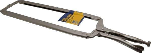 Irwin - 24" OAL C-Clamp Locking Pliers - 15-1/2" Jaw Depth, 12-1/2" Jaw Opening - Apex Tool & Supply