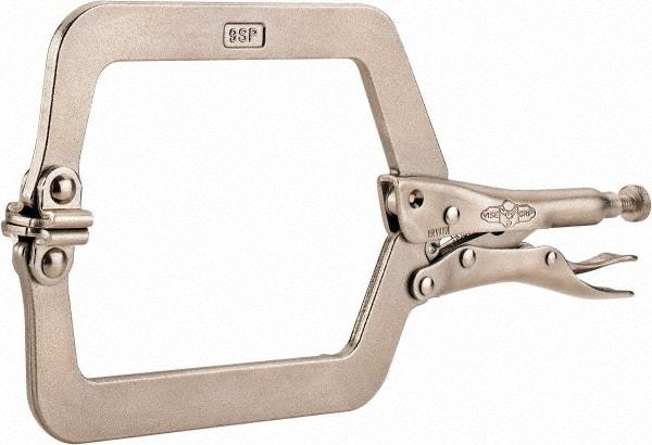 Irwin - 9" OAL C-Clamp Locking Pliers - 4-3/4" Jaw Depth, 4-1/2" Jaw Opening - Apex Tool & Supply